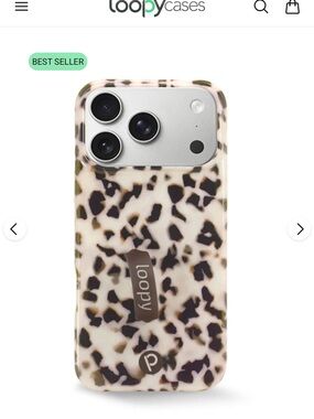 Loopy Case Leopard Print Phone Case - Cream & Black with Olive Accents